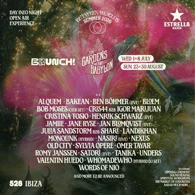 Brunch Ibiza Gardens of Babylon 2026