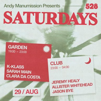Saturdays at 528 29 August 2026