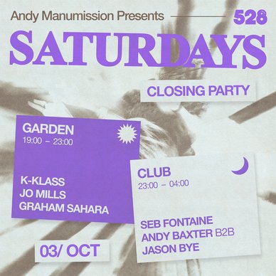 Saturdays Closing